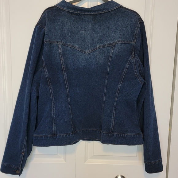 Jessica Simpson Women's Plus Size Dark Wash  Denim Jacket - 3X - Picture 4 of 8